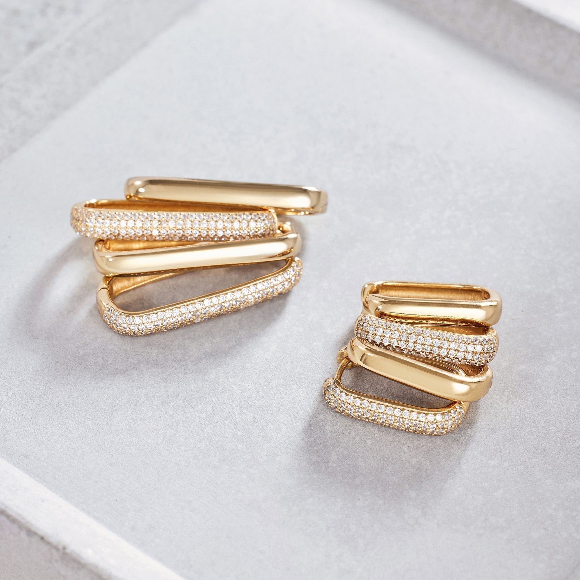 Store Icon Pavé-ring | Guld