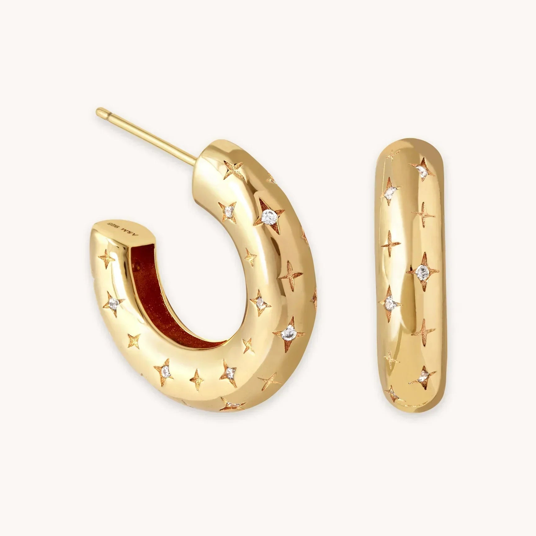 Cosmic hoop-øreringe | Guld