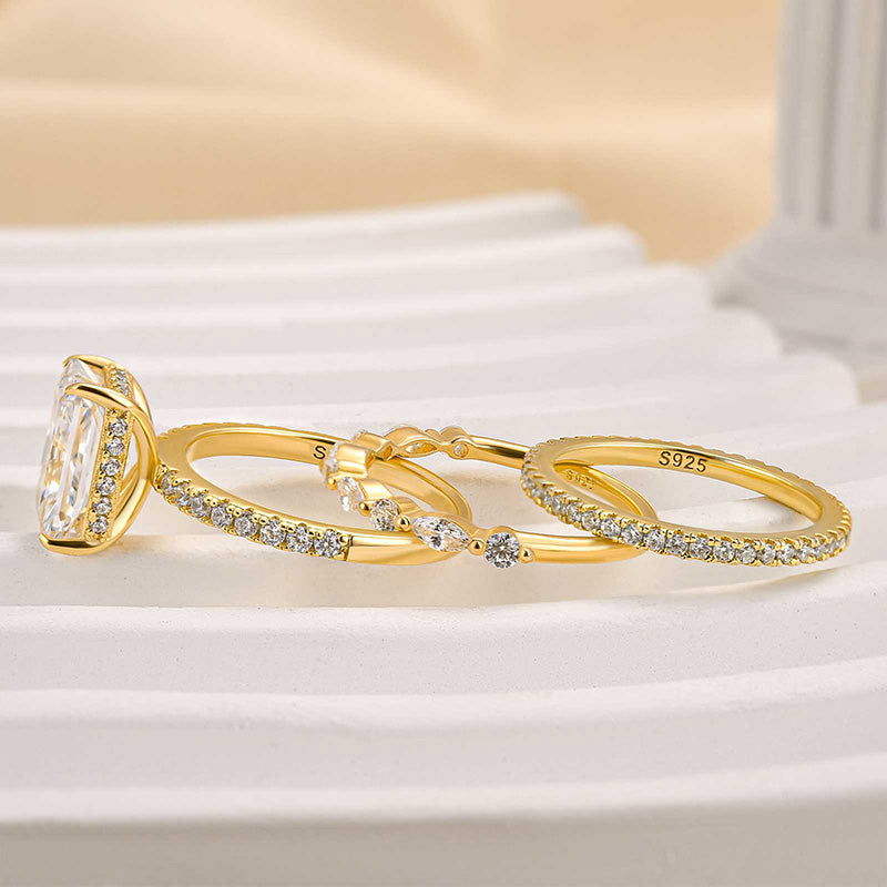 Jaily 3-styks vielsesring | Guld