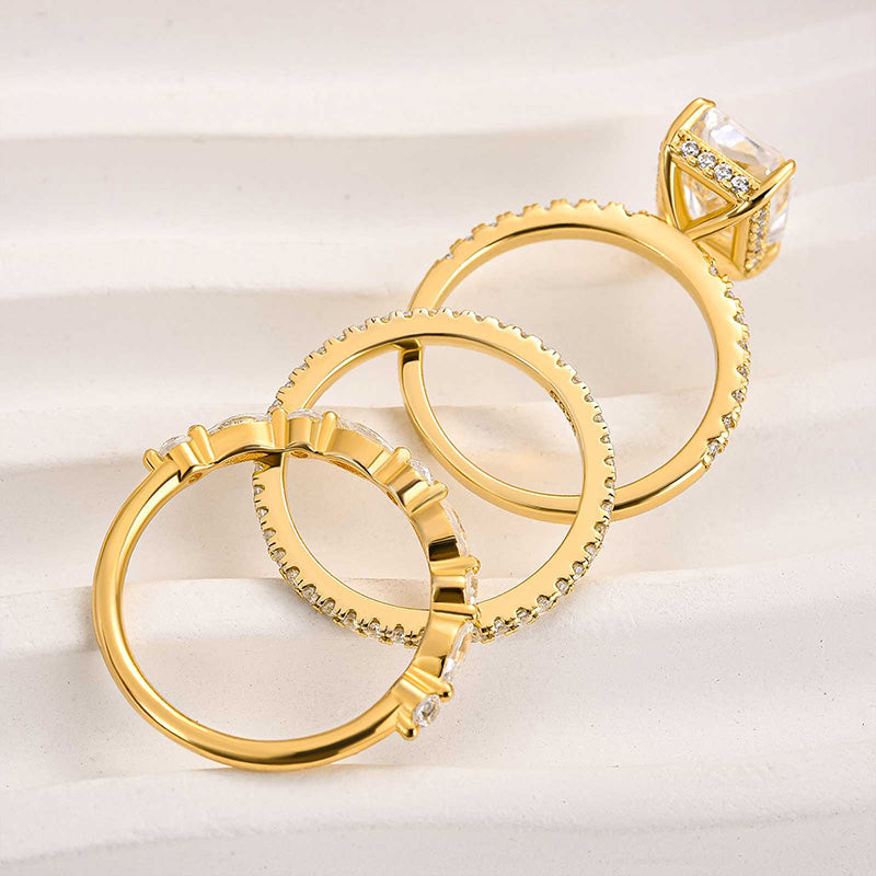 Jaily 3-styks vielsesring | Guld