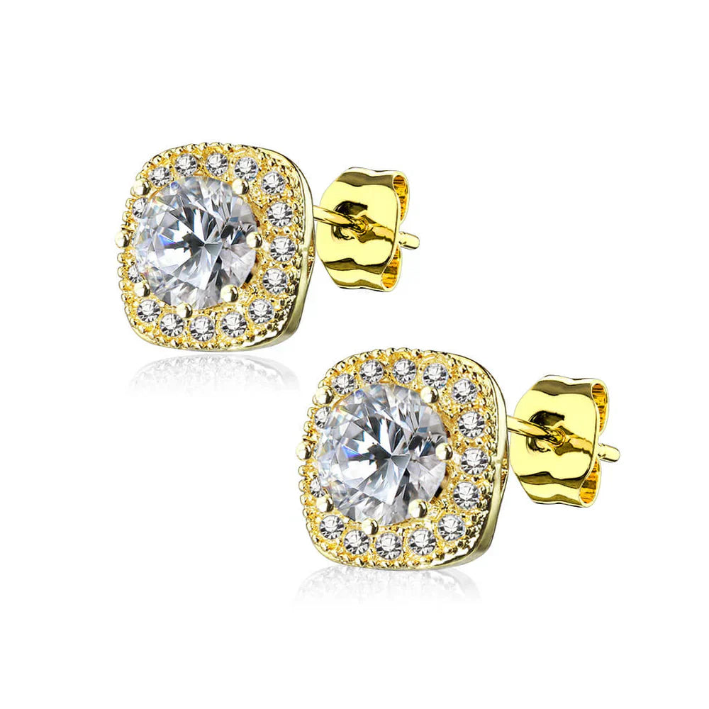 Glennis stud-ørering | Guld