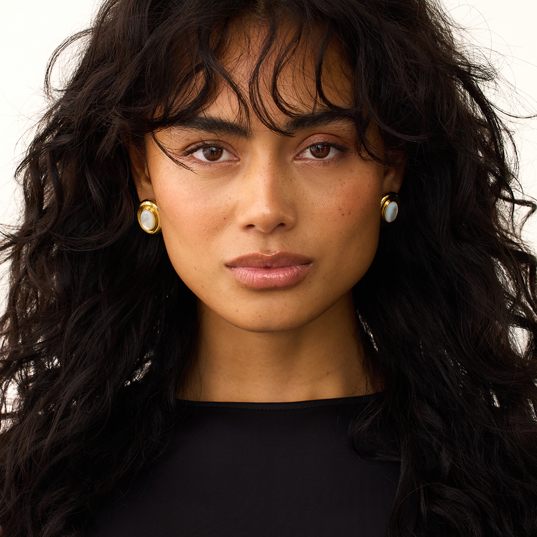 Giselle perleøreringe | Guld