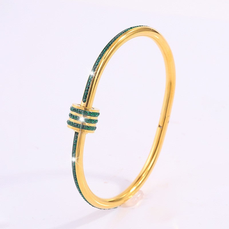 Tessandra Virelli Armbånd Grøn | Guld