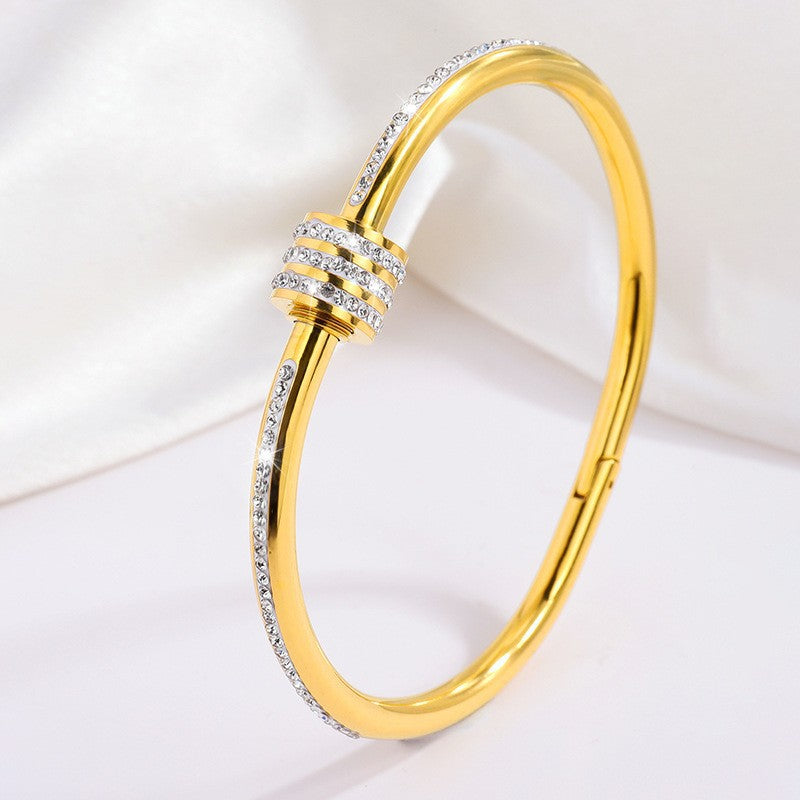 Tessandra Virelli armbånd hvid | guld