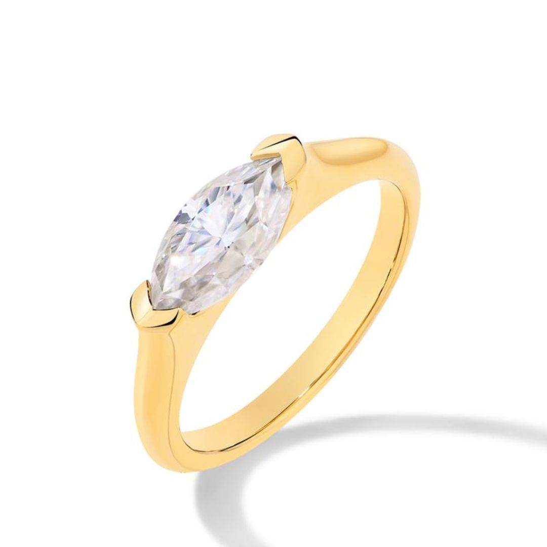 Hailey Playa tynd ring | Guld