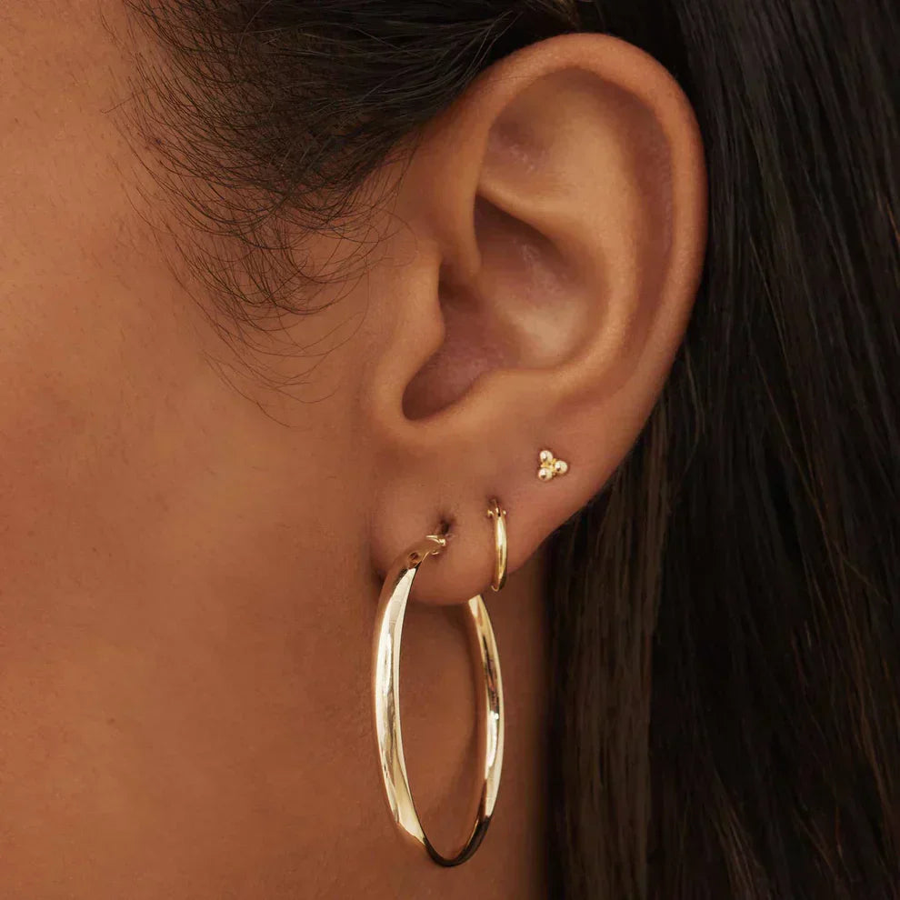 Noa Serane hoops-øreringe | Guld
