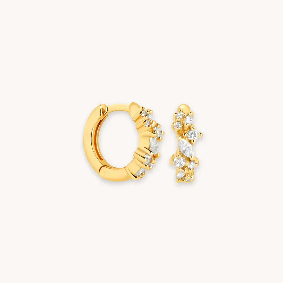 Krystal-cluster huggies | Guld