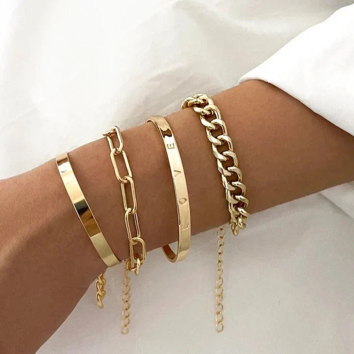 Elan Merc armbåndssæt | Guld